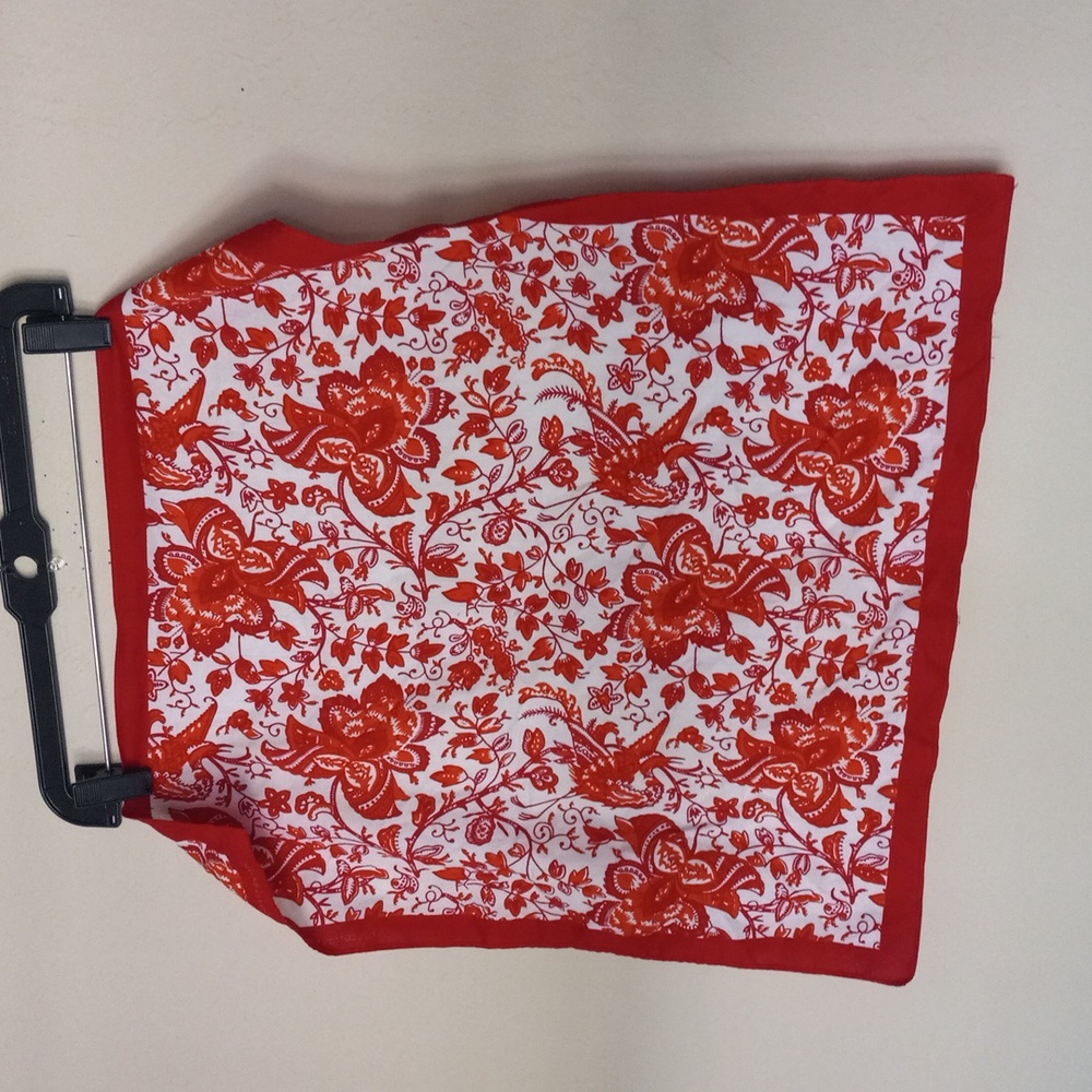 Fast Color Floral Bird Print Bandana Head Wrap